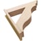 Ekena Millwork 7 1/2-in W x 34-in D x 34-in H Funston Trad Rough Cedar Woodgrain TimberThane Outlooker, Primed Tan OUTUR075X34X34FST04RCPR - alternate 4